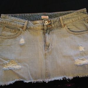 Denim mini skirt